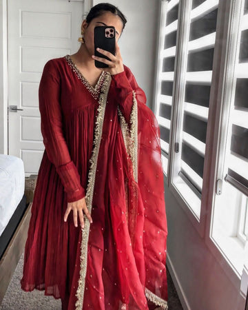 Graceful Vibrant Anarkali Gown