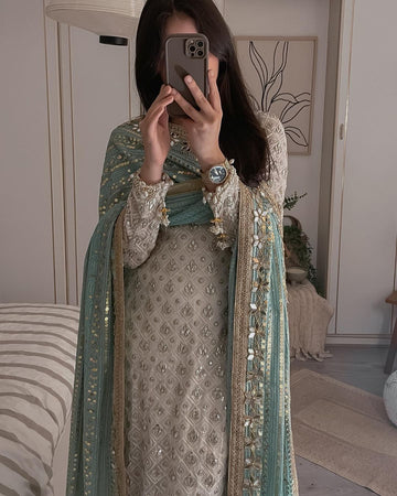 Needlecrafted Ornated Salwar Set
