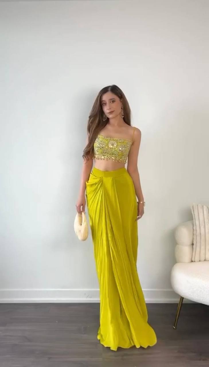 Elegant Designer Dhoti Set with Embroidered Shrug – Wedding & Festive Wear!