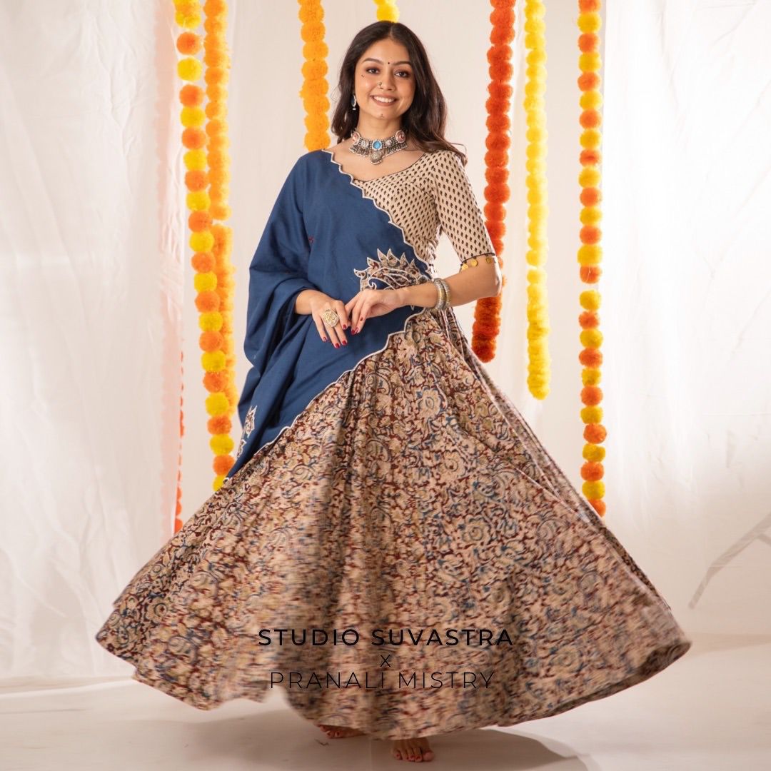Mohini Blue Garba Navratri Lehenga Choli
