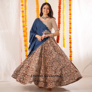 Mohini Blue Garba Navratri Lehenga Choli