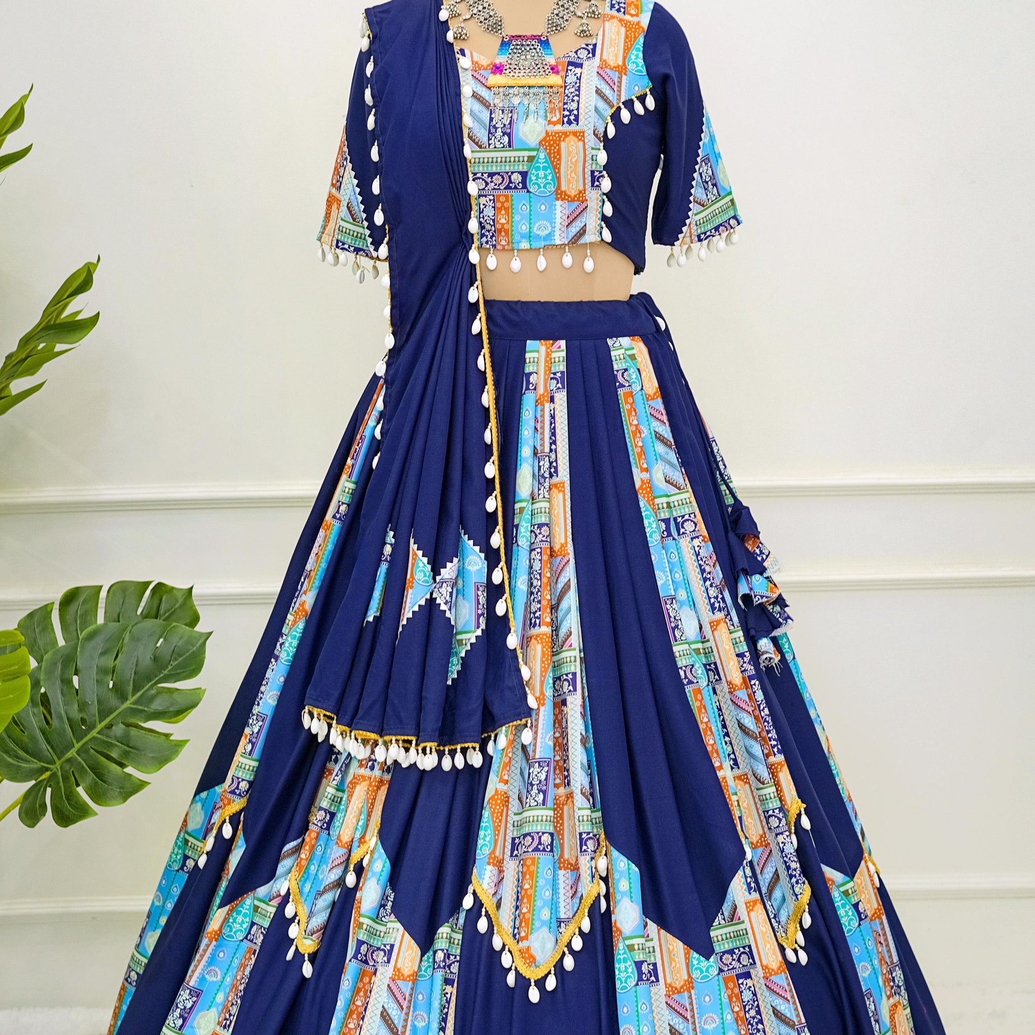 Dark Blue Reverie Navratri Lehenga Choli