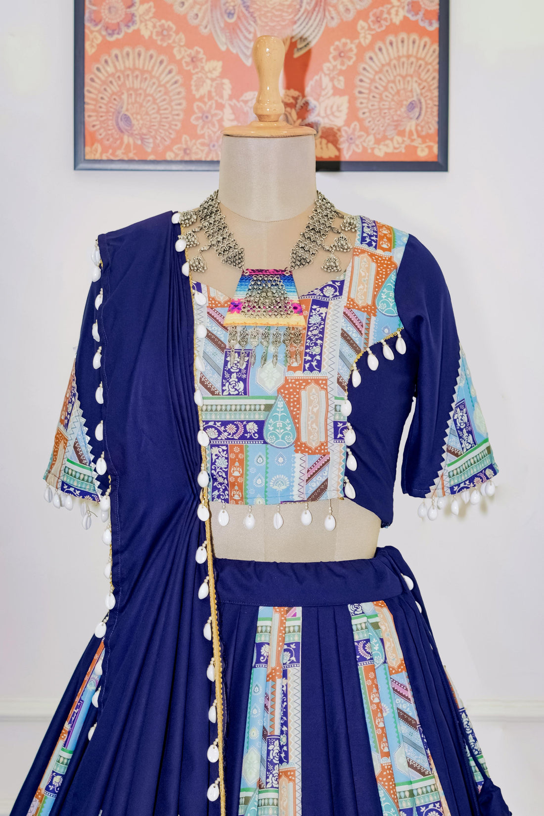 Dark Blue Reverie Navratri Lehenga Choli