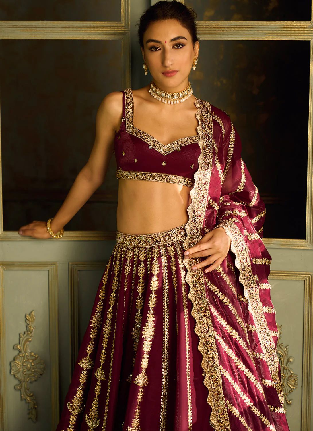 Crimson Empress Lehenga Set