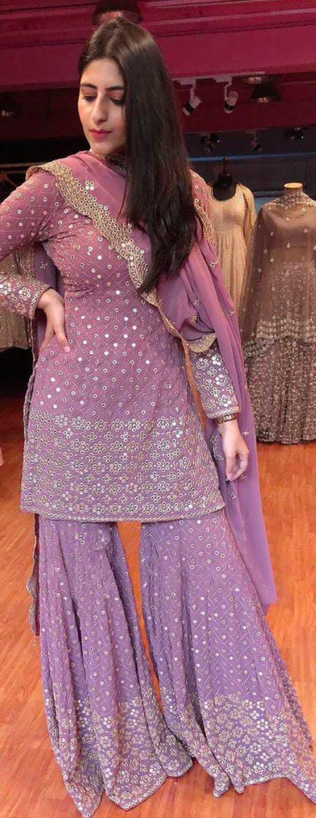 Lilac Yankita Sharara Suit