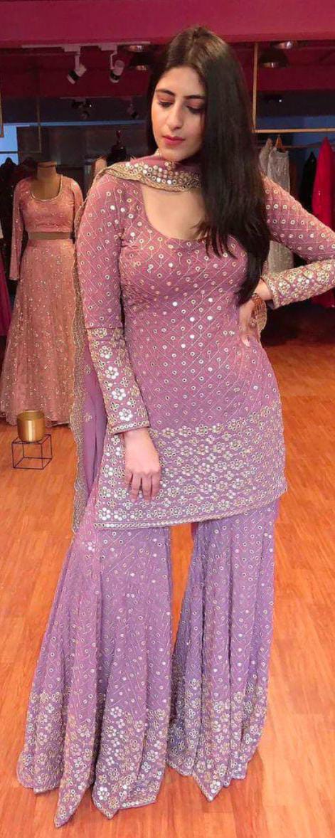 Lilac Yankita Sharara Suit