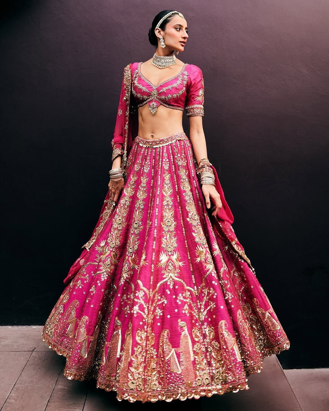 Fairy Tale Pink Bride Lehenga Choli