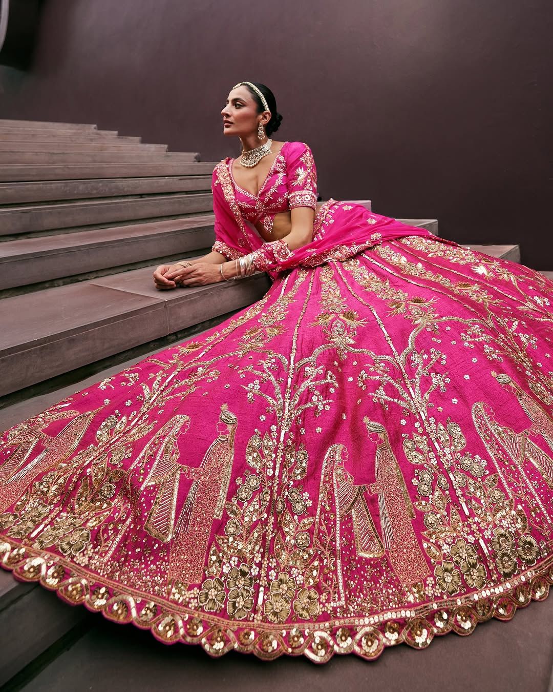 Fairy Tale Pink Bride Lehenga Choli
