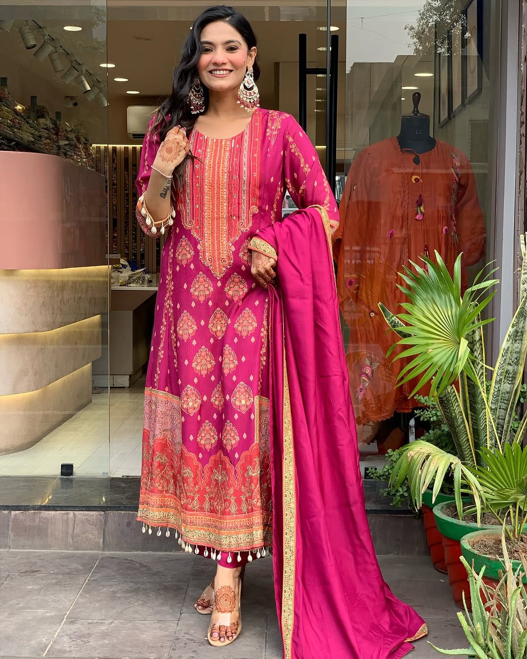 Reshmi Pink Pakistani Salwar Suit