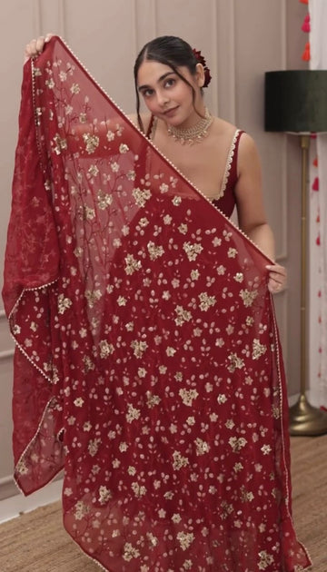 Elegant Anarkali Set With Heavy Dupatta