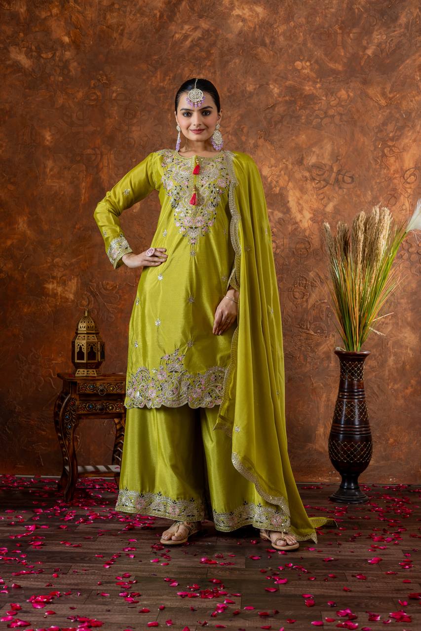 Launching New – Royal Designer Party Wear in Pure Chinon Silk